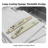 Sponge Pedicure Tool-Resistant Double-Sided Nail File Hard-Wearing & Sturdy 100/180 Grit Sponge for Manicurists, Beginners, Pedicure, Home