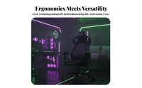 Ergonomic Design Highspine Reclining Computer Chair Adjustable Support Reclining Chair with Footrest Headrest Pillow pivot Seat for players, Students, Gaming Room, Bedroom