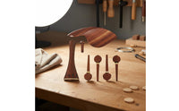 Violin Tailpiece Peg Chinrest End Button Set Easy to Install Redwood Violin Fittings Decorative Inlay Instrument Hardware