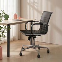 Home Office Chair Height-Adjustable Swivel Office Chair Padded for Study Room