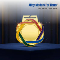 Neck Hanging Medal, Universal Alloy Sports Award, Endurance Metal Honor Medal, Silver Bronze Commemorative Plaque, Random Design