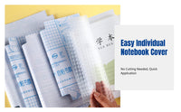 Waterproof Transparent Notebook Cover with Name Label for Schoolwork