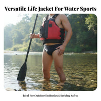 Kayaking Flotation Vest Lightweight Kayaking Flotation Device Watersports Buoyancy Vest Adjustable Straps Fishing PFD Breathable