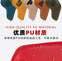 PU Golf Iron Headcover Set with Edge Stitching