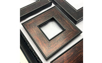 Wooden Picture Frame Rustic-Lumber Frame with Black Border Wall-Mountable for Bedroom, Hallway