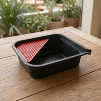 Oil Drain Pan Square Oil Drain Tray with Insert Container Heat-Resistant Long-Lasting for DIYers, Garage, Repair Shop
