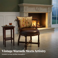 Single-Seater Club Chair Sturdy Wood Frame Living Room Seating Deep Cushioned Artistic design character for Homeowners, Adults