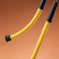 2 Pieces High Elasticity Cordless Battle Rope Calorie-Burning Burning Ropeless Battle Rope Portable Coil Resistance Bar Secure Grip for Aerobic Exercise