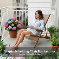 Foldable Design Adjustable Woven Lounger Multi-Position Reclining Folding Recliner Weather-Resistant Lounge Chair Supports up to 330 Lbs for Homeowners, Beachandheaders, Balcony, Garden, rearyard, Living Room