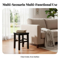 Long-Lasting Backless Square Stool Simple Design Small Bench High Load-Bearing Capacity Low Seat Multi-Functional for Apartment Dwellers, Homeowners, Living Room, Bedroom, Entryway, Bathroom