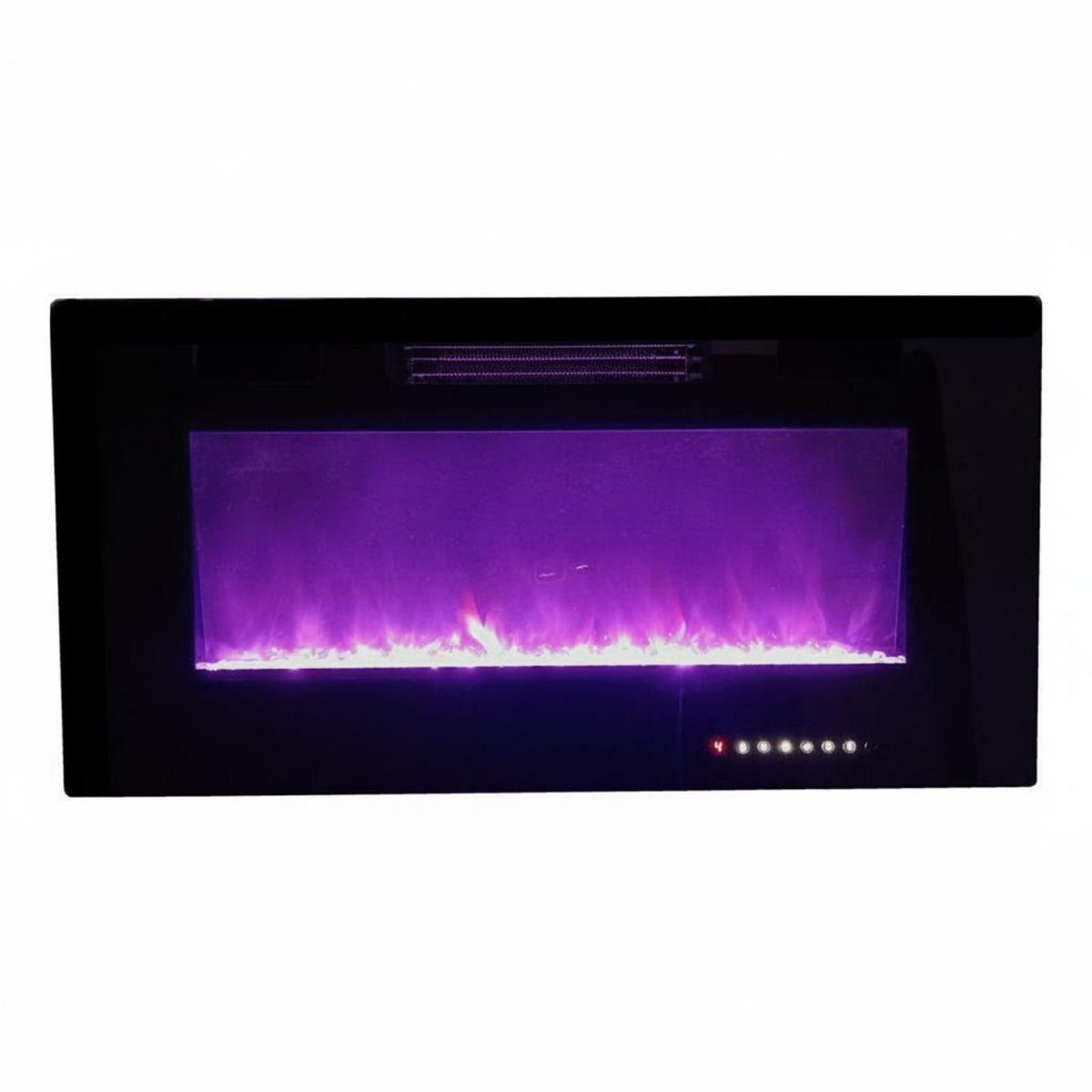 Realistic Flame Effect Electric Fireplace TV Stand Multi-Color Flames & Lights Fireplace TV Stand Adjustable Brightness Living Room Furniture Wireless Controller Control for Bedroom, Basement
