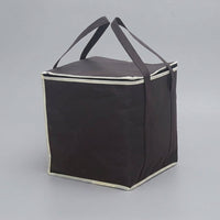 Travel Bag and Cool Bag for Food Delivery, Foldable Shopping Bags with Aluminum Foil Lining and Front Pocket, Party Food Delivery Bag, 1 Pack