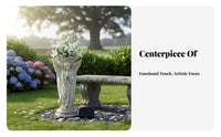 Praying Angel Statue Vase Commemorative Gift Praying Blossom Holder Weather-Resistant Resin Gravesite Vase for Gravesite