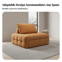 Easy-to-Clean Fabric Curved Sectional Minimalist Design Curved sectional Couch Plush Comfort Sofa dense foam padding for Apartment Dwellers, Homeowners, Interior Designers, Lounge Area
