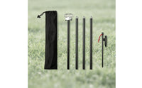 Telescopic Camping Lantern Stand Detachable Lamp Pole with Ground Stake Compact Light Pole with Double Hook Sturdy for Backyard