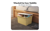Wheeled Under-Bed Box Large Capacity Wheeled Latching Tote sturdyDuty Complimentary for Families, homeowners
