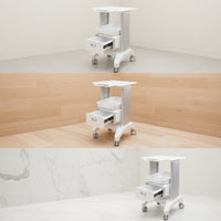 Beauty Salon Cart with Drawers Sleek Utility Cart with Drawer Easy to Clean Rolling Salon Trolley for Estheticians, Permanent Makeup Artists