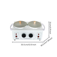 Dual Adjustable Temperature Depilatory Warmer Professional Double Pot Depilatory Warmer Variable Heating Electric