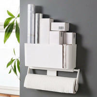 Tissue Holder and Paper Dispenser for Modern Kitchens, No-Drill Wall Mount with Under Cabinet or Countertop Options
