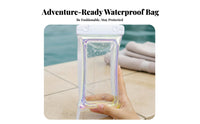 Waterproof Mobile Sleeve Touch Screen Friendly Holographic Phone Bag Touchscreen Compatible Cellphone Dry Bag for Swimmers, Water Sports, Swimming