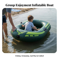 Inflatable Dinghy Portable Single Person Dinghy Foldable Watercraft for Adults, Families, Fishing, Outdoor, Summer Holiday