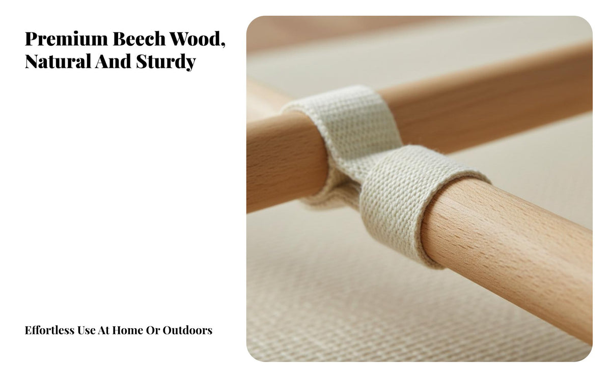 Resistance Band Handle Beech Wood Construction Stretching Improves Flexibility Leg Stretching Tool for Athletes, Dancers, Gym, Travel