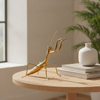 Decorative Gold Creature Figurine Detailed Texture Praying Creature Figurine for Living Room
