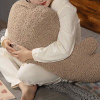 Backrest Cushion Ergonomic Design Fuzzy Bed Lounger Pillow Skin-Friendly Sherpa Waist Support Cushion for Office Workers, Dorm Room