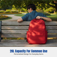 Urban Minimalist Backpack, Nylon School Bag, Breathable, Water-Resistant, for Teens, Travel, Random Color