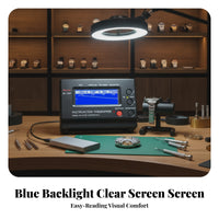 Multifunction Watch Timegrapher Blue Backlit Watch Timing Tester English Display Measurement Device Black