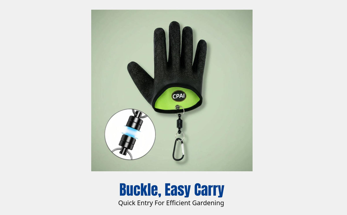 Gardening Gloves with Fastener Buckle, Anti-Slip, Puncture-Resistant, Waterproof, for Planting