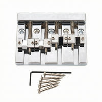 4 String Bass Bridge Spring Adjusted Saddles Metal Bass Bridge Polished