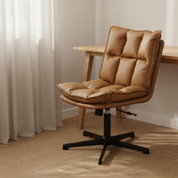 Tufted Computer Chair Comfortable Cushioned Task Chair Minimalist Design Office Seating for Students, Bedroom, Study Room