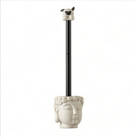 Toilet Brush with Buddha Holder Upright Buddha Toilet Brush Stand Modern Sturdy for Bathroom, Guest Bath