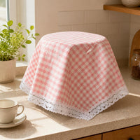Japanese Style Lucky Cat Cotton Linen Dust Cover with Lace Tassel for Air Fryer Rice Cooker Blender Oven