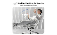 Ergonomic Mesh Chair with Headrest Reclining Spinerest Rotate Seat Sturdy Duty Safety Certified for Remote Workers