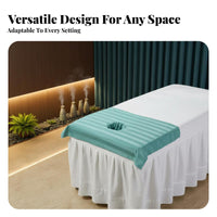 Soft Material Massage Table Towel with Face Hole Machine Washable Beauty Bed Face Hole Cover Absorbent for Estheticians, Spas