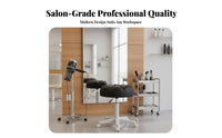 paddinged Seat Adjustable rotate Stool with supportrest Stable five-point Base Rolling Chair robust Duty Construction Commercial Seating Ergonomic support for Hair Stylists Artists, salon, hairstylist Shop, Studio, Clinic