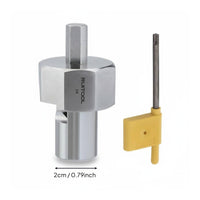 Replaceable Blade Hole Deburring Tool Stainless Steel Body Countersink Deburring Bit Hex Shank Chamfering Drill Bit 4-Sided Cutter for Metalworkers