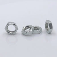 Iron Hex Nuts with Zinc Plating for Lighting Hardware, M10x1.0 Fine Thread Nut for DIY Hardware, 4.8 Grade Strength Thread Lamp Fasteners