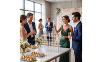 Champagne Flute Stand Tabletop Champagne Flute Holder Acrylic Stand with Two Tiers Easy Assembly Glassware Thick