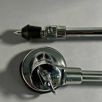 2 Pieces Drum Leg with Caster Adjustable Bass Drum Leg Non-Slip Hardware for Rehearsal Studio