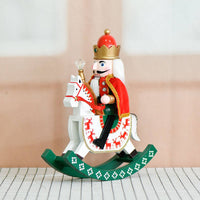 Nutcracker on Rocking Horse Collectible Nutcracker with Rocking Horse Indoor Tabletop Ornament for Mantel