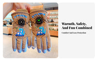 Kids Ski Gloves Windproof Waterproof Cold-Weather Mittens Thickened Fleece Lined Winter Mittens for Children 6-12, Students, Snowboarding, Biking