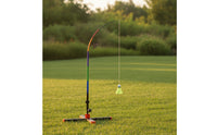 Solo Badminton with Elastic Pole User-Friendly Badminton with Telescopic Elastic Rod Glowing for Court
