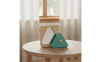 Child-Centered Shape Matching Toy Easy-to-Grip Wooden Board with Mirror Sensory Stack and Sort Board Classic for Toddlers, Babies