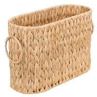 Rectangular Storage Basket Braided Grass Basket with Handles Sturdy