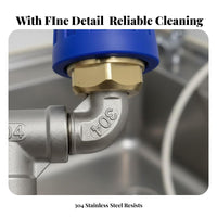 Brass Core Double Head Rotating Spray Nozzle Rotating Pressure Washer Nozzle Heavy Duty for Car Detailers