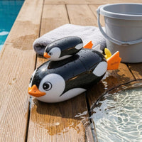 Cartoon Eyes Electric Swimming Penguin Toy Rounded Edges Electric Penguin Toy Waterproof Floating Animal Bath Set Motorized