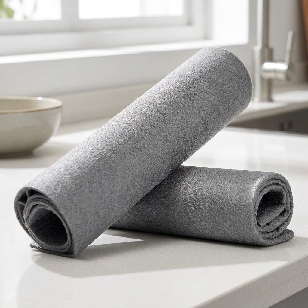 Super Microfibre Cleaning Cloths, Gray 30x30cm Thick Microfiber, Car Cleaning Products for Glass and Panes
